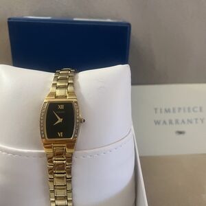 Seiko Women's SUJE82 Diamond Gold-Tone Watch